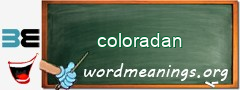 WordMeaning blackboard for coloradan